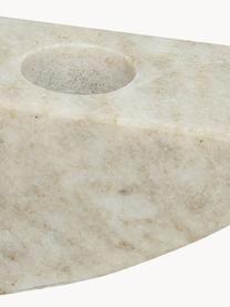 Marmor-Kerzenhalter Mar, Marmor, Hellbeige, marmoriert, B 17 x H 4 cm