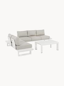 Garten-Lounge-Set Konnor, 3-tlg., Bezug: 100% Polypropylen, Gestell: Aluminium, pulverbeschich, Webstoff Hellgrau, Weiss, Set mit verschiedenen Grössen