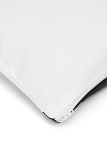 Pruhovaný povlak na polštář Ren, 100 % bavlna, Bílá, černá, Š 30 cm, D 50 cm