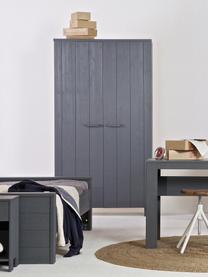 Armoire bois Dennis, Gris foncé