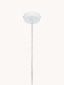 Kleine keramische hanglamp Alverna, Lampenkap: keramiek, Wit, gebroken wit, Ø 8 x H 32 cm