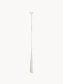 Kleine keramische hanglamp Alverna, Lampenkap: keramiek, Wit, gebroken wit, Ø 8 x H 32 cm