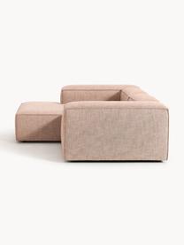 Modulares Ecksofa Lennon aus Leinen-Mix, Bezug: 50 % Viskose, 25 % Leinen, Gestell: Fichtenholz, Sperrholz, m, Leinen-Mix Rostrot, B 238 x T 180 cm, Eckteil links