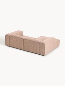 Modulares Ecksofa Lennon aus Leinen-Mix, Bezug: 50 % Viskose, 25 % Leinen, Gestell: Fichtenholz, Sperrholz, m, Leinen-Mix Rostrot, B 238 x T 180 cm, Eckteil links