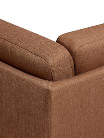 Sofa narożna Fluente, Tapicerka: 100% poliester Dzięki tka, Stelaż: lite drewno sosnowe z cer, Nogi: metal malowany proszkowo, Jasnobrązowa tkanina, S 221 x G 200 cm, lewostronna