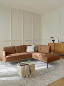 Ecksofa Fluente, Bezug: 100% Polyester 35.000 Sch, Gestell: Massives Kiefernholz, Webstoff Nougat, B 221 x T 200 cm, Eckteil rechts