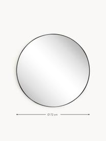 Okrągłe lustro ścienne Lacie, Czarny, Ø 40 cm