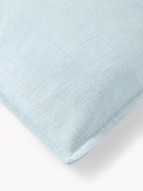 Housse de coussin en coton Vicky, 100 % coton bio, Bleu ciel, larg. 50 x long. 50 cm