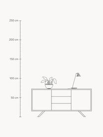 Dimmbare LED-Schreibtischlampe NJP, Lampenschirm: Aluminium, beschichtet, Lampenfuß: Stahl, beschichtet, Hellgrau, Ø 16 x H 42 cm