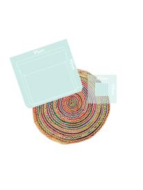 Tapis rond en jute multicolore Roberta, Multicolore