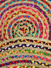 Tapis rond en jute multicolore Roberta, Multicolore