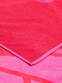 Toalla de playa Sugar, Parte delantera: terciopelo (algodón), Reverso: afelpado (algodón), Rosa, rojo, An 100 x L 180 cm