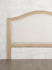 Cabecero acolchado Siena, Madera de roble, algodón, Crema, beige, An 160 x Al 130 cm