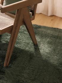 Flauschiger Hochflor-Teppich Leighton, Flor: Mikrofaser (100 % Polyest, Dunkelgrün, B 300 x L 400 cm (Größe XL)