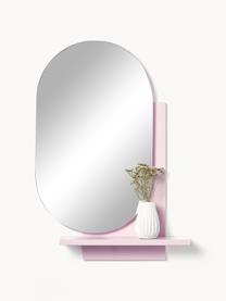 Miroir mural avec étagère Sorin, Rose pâle, larg. 55 x haut. 79 cm