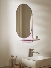 Specchio da parete con mensola Sorin, Rosa chiaro, Larg. 55 x Alt. 79 cm