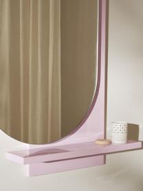 Miroir mural avec étagère Sorin, Rose pâle, larg. 55 x haut. 79 cm