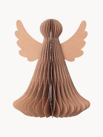 Piezas decorativas Angel, 2 uds., Papel, Dorado, Ø 10 x Al 12 cm