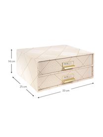 Bureau organizer Birger, Organizer: stevig gelamineerd karton, Goudkleurig, wit, B 33 x H 14 cm