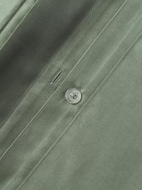 Povlak na polštář z bavlněného saténu Premium, Tmavě zelená, Š 40 cm, D 80 cm