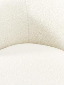 Loungefauteuil Alba uit teddyvacht, Bekleding: 97% polyester, 3% nylon M, Frame: massief sparrenhout, berk, Poten: kunststof Het materiaal d, Teddy gebroken wit, B 102 x D 89 cm, rugleuning links