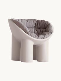 Cojín para sillón Roly Poly, Funda: 100% algodón, Gris claro, An 80 x Al 45 cm