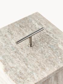 Marmor-Schmuckkästchen Terri, Griff: Metall, beschichtet, Beige, marmoriert, B 14 x H 12 cm