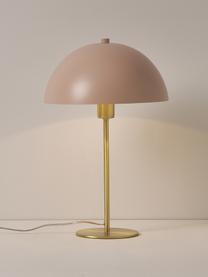 Lampada da tavolo Matilda, Paralume: metallo verniciato a polv, Rosa chiaro, dorato, Ø 29 x Alt. 45 cm