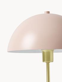 Tafellamp Matilda, Lampenkap: gepoedercoat metaal, Lampvoet: vermessingd metaal, Lichtroze, goudkleurig, B 29 x H 45 cm