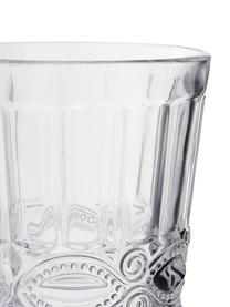 Vasos con relieve Nobilis, 6 uds., Vidrio, Transparente, Ø 9 x Al 11 cm