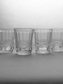Bicchiere acqua con rilievo Nobilis 6 pz, Vetro, Trasparente, Ø 9 x Alt. 11 cm