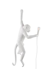 Design wandlamp Monkey, Lamp: kunsthars, Wit, B 37 x H 77 cm