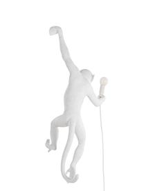 Design Wandleuchte Monkey, Weiß, B 37 x H 77 cm