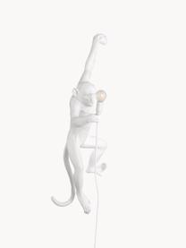 Design wandlamp Monkey, Lamp: kunsthars, Wit, B 37 x H 77 cm