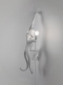 Design wandlamp Monkey, Lamp: kunsthars, Wit, B 37 x H 77 cm