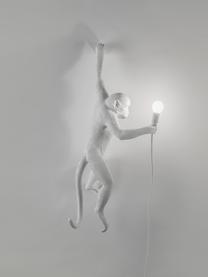 Applique murale LED Monkey, Blanc, larg. 37 x haut. 77 cm