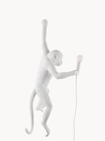 Applique murale LED Monkey, Blanc, larg. 37 x haut. 77 cm