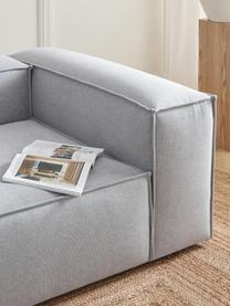 Modulares XL-Ecksofa Lennon, Bezug: 100 % Polyester Der strap, Gestell: Massives Kiefernholz, Spe, Füße: Kunststoff Dieses Produkt, Webstoff Grau, B 329 x T 269 cm, Eckteil rechts