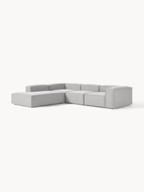 Modulares XL-Ecksofa Lennon, Bezug: 100 % Polyester Der strap, Gestell: Massives Kiefernholz, Spe, Füße: Kunststoff Dieses Produkt, Webstoff Grau, B 329 x T 269 cm, Eckteil rechts