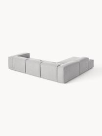 Narożna sofa modułowa XL Lennon, Tapicerka: 100% poliester Dzięki tka, Stelaż: lite drewno sosnowe, skle, Nogi: tworzywo sztuczne Ten pro, Szara tkanina, S 329 x G 269 cm,  prawostronna