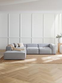 Modulares XL-Ecksofa Lennon, Bezug: 100 % Polyester Der strap, Gestell: Massives Kiefernholz, Spe, Füße: Kunststoff Dieses Produkt, Webstoff Grau, B 329 x T 269 cm, Eckteil rechts