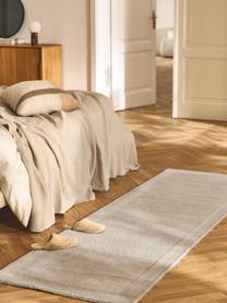 Tapis à poils courts Kari, 100 % polyester, certifié GRS, Beige, larg. 80 x long. 250 cm