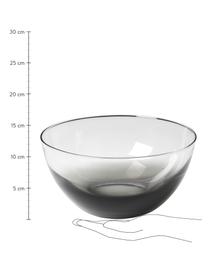 Saladier en verre soufflé bouche Smoke, Ø 25 cm, Verre, Fumé, transparent, Ø 25 x haut. 12 cm