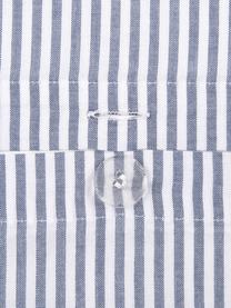 Parure copripiumino in cotone ranforce Ellie, Tessuto: Renforcé, Bianco, blu scuro, 200 x 200 cm + 2 federe 50 x 80 cm