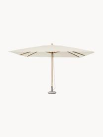 Parasol Eclipse, B 400 cm, Bekleding: polyester met ventilatie, Frame: aluminium in hout look, Crèmewit, houtlook, B 400 x H 270 cm