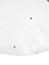 Flanelové povlaky na polštáře s motivem stromečků X-mas Tree, 2 ks, Bílá, zelená, Š 40 cm, D 80 cm