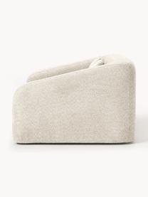 Schlafsofa Eliot (2-Sitzer) aus Teddy-Bouclé, Bezug: Teddy-Bouclé (100 % Polye, Gestell: Spanplatte, Kiefernholz, , Füße: Kunststoff, Teddy-Bouclé Off White, B 180 x T 100 cm