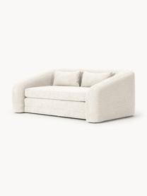 Schlafsofa Eliot (2-Sitzer) aus Teddy-Bouclé, Bezug: Teddy-Bouclé (100 % Polye, Gestell: Spanplatte, Kiefernholz, Füße: Kunststoff Dieses Produkt, Teddy-Bouclé Off White, B 180 x T 100 cm