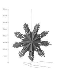 Adorno navideño XL Snowflake, Papel, Gris azulado, Ø 30 cm