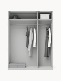 Armario modular Charlotte, 3 puertas (150 cm), diferentes variantes, Estructura: tablero aglomerado revest, Gris, Interior Basic (An 150 x Al 200 cm)